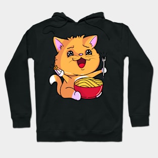 Cat with ramen and salt - Not Hamlet Design Hoodie